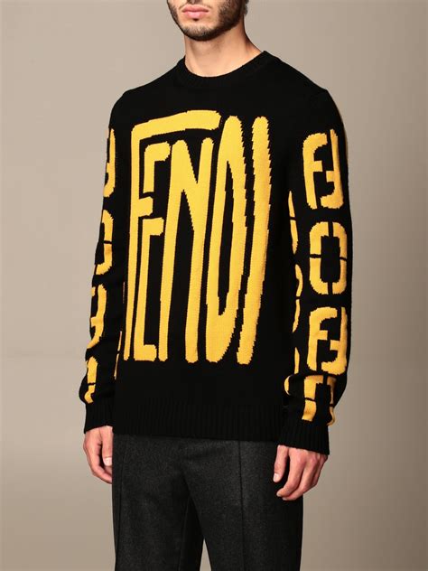 black fendi shirt mens|black Fendi sweater.